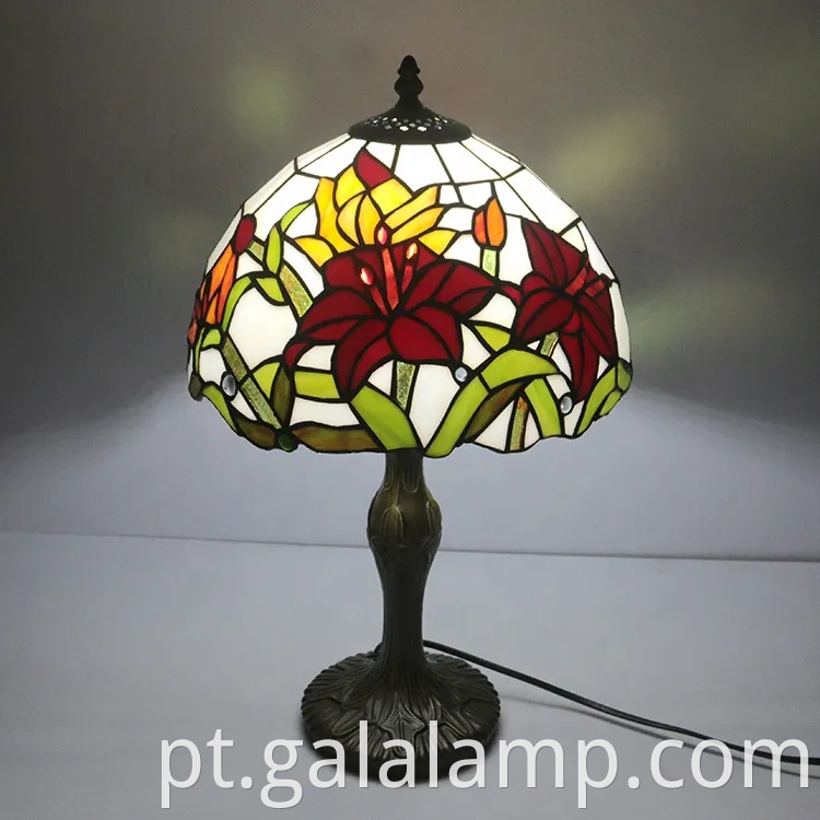 Lâmpada de mesa de vidro elegante para quarto e sala